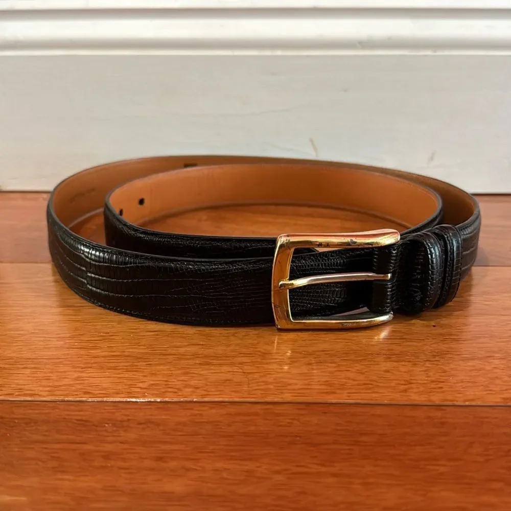 Trafalgar Eastbrook Italian Calfskin Leather Brown Belt‎ 44 / 110 Nickel Buckle
